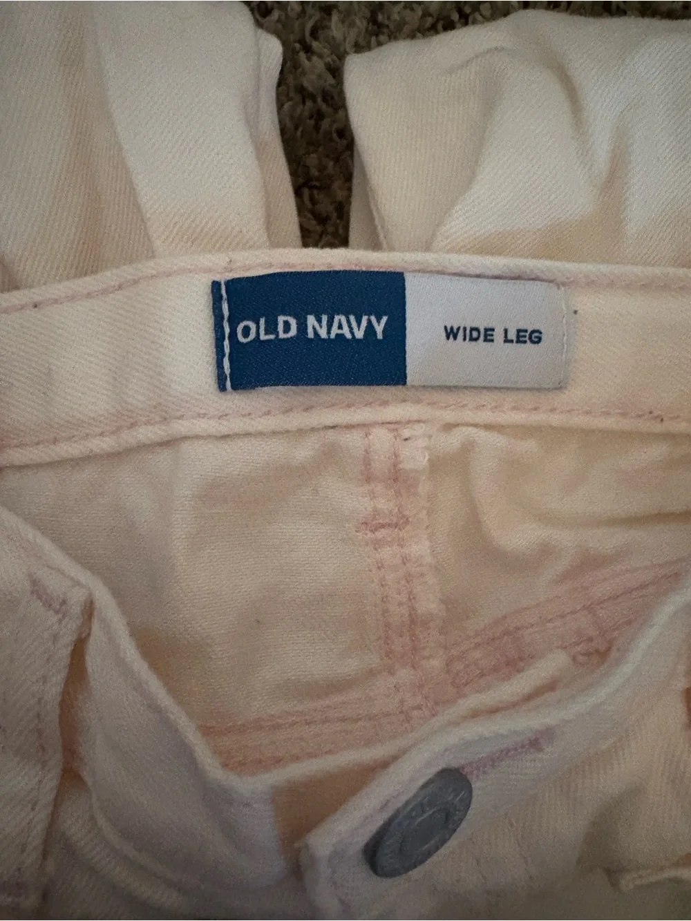 Old Navy Cream Wide-Leg Girls' Jeans